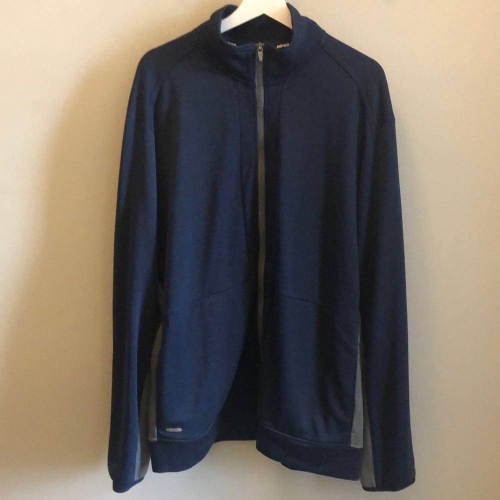 Unipro Men’s Jacket Zipper Qwick Dry Size XXL Pockets Navy Gray - Picture 1 of 9